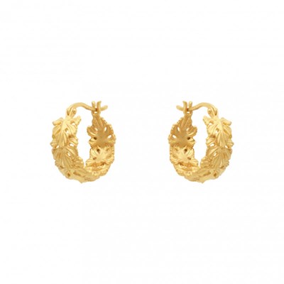 Boucles d'oreilles COLLECTION CONSTANCE CHLORIS CRÉOLES plaqué or - vue V1