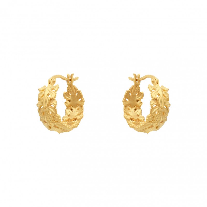 Boucles d'oreilles COLLECTION CONSTANCE CHLORIS CRÉOLES plaqué or - vue V1