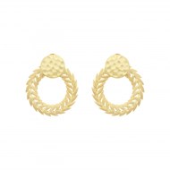 Boucles d'oreilles COLLECTION CONSTANCE APOLLON PUCE plaqué or