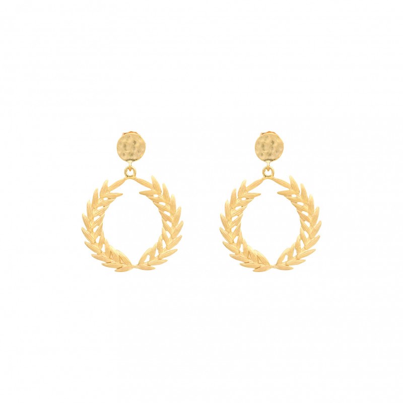 Boucles d'oreilles COLLECTION CONSTANCE APOLLON PENDANTIF plaqué or