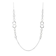 Collier long chaîne maillons petits et grands