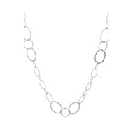 Collier chaîne long avec maillons petits et grands