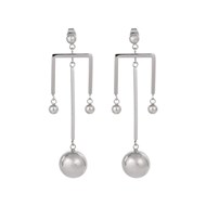 Boucles d'oreilles balle pendant orbe