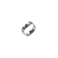 Bague orignale argent avec des motifs spirales - T58
