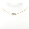 Collier avec pendentif tissé mains- Perles  miyuki perle d'amazonite- doré à l'or fin - vue V2