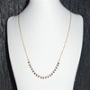 Collier minimaliste chaine fine et perlée- Doré à l'or fin finition mat - vue V2