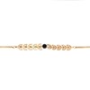 Bracelet feuilles de laurier perle d'onyx - Doré à l 'or fin - vue V1