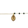 Bracelet chaîne crystal et cauri- doré à l'or fin - vue V1