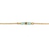 Bracelet fin perles de crystal -Doré à l'or fin - vue V1