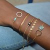 Bracelet minimaliste perles d'hématite-Doré à l'or fin - vue V2
