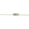 Bracelet avec perle d'amazonite tissée main- Doré à l'or fin - vue V1
