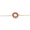 Bracelet  avec anneau tissé de perles miyuki bordeaux-Doré à l'or fin - vue V1