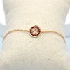 Bracelet  avec anneau tissé de perles miyuki bordeaux-Doré à l'or fin - vue V3