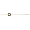 Bracelet  avec anneau tissé de perles miyuki noir- Doré à l'or fin - vue V2