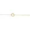 Bracelet  avec anneau tissé de perles miyuki blanc -Doré à l'or fin - vue V2