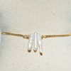 Bracelet  perles d'eau douce Keshi-Doré à l'or fin - vue V2