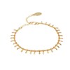 Bracelet minimaliste chaîne fine  multi- pampilles  - Plaqué or - vue V1