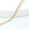 Bracelet minimaliste chaîne fine  multi- pampilles  - Plaqué or - vue V2