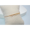 Bracelet minimaliste chaîne fine  multi- pampilles rondes - Plaqué or - vue V2