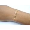 Bracelet minimaliste chaîne fine  multi- pampilles rondes - Plaqué or - vue V3