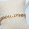 Bracelet minimaliste  chaine laurier -Doré à l or fin mat - vue V3