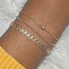 Bracelet minimaliste  chaine laurier -Doré à l or fin mat - vue V4