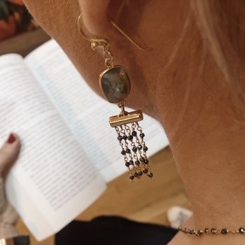 Boucles d'oreilles crochet Sirsasana Doré