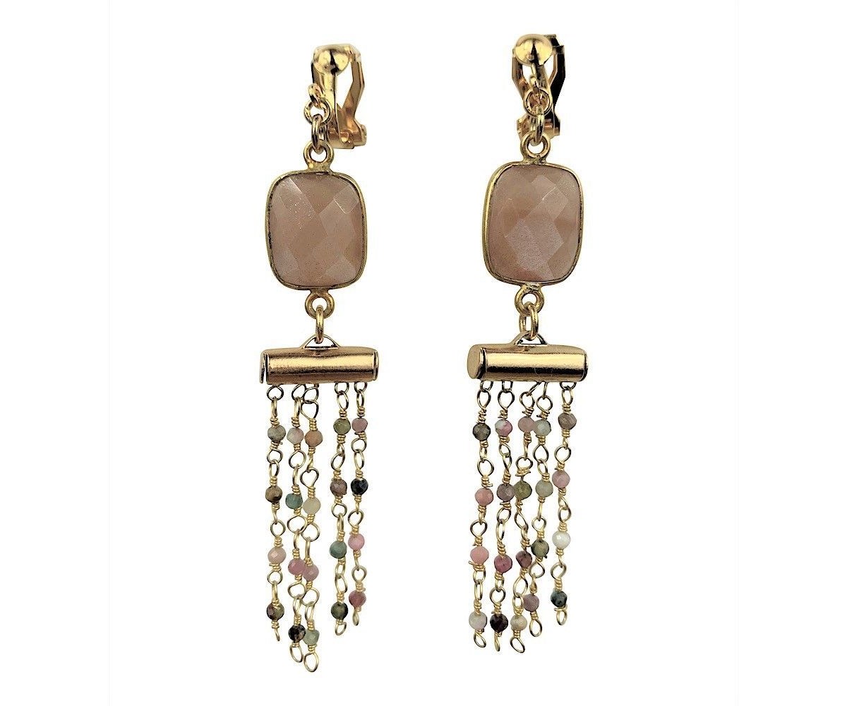 Boucles d'oreilles clips Chaturanga Doré