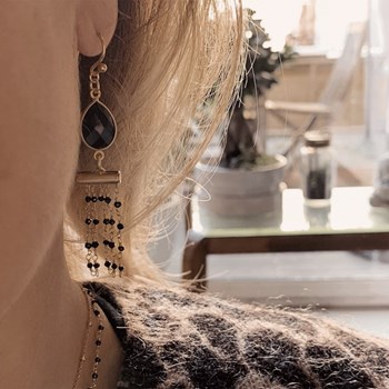 Boucles d'oreilles crochet Chaturanga Doré