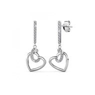 Boucles d'oreilles Allure - Argenté et Cristal