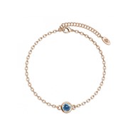Bracelet Birth Stone  - Or Rosé et Bleu clair