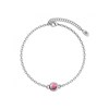 Bracelet Birth Stone  - Argenté et Rose - vue V1