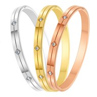 3 Bracelets SC Crystal en acier inoxydable ornés de Cristaux Swarovski