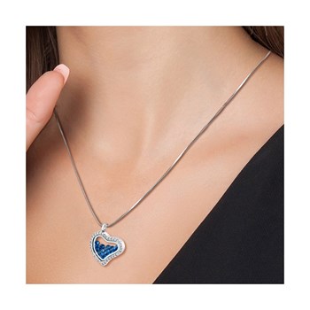 Hart ketting met fonkelende kristallen