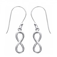 Boucles d'oreilles pendantes infini Argent 925 Rhodié