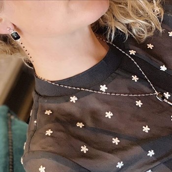 Boucles d'oreilles clips Halasana Argent