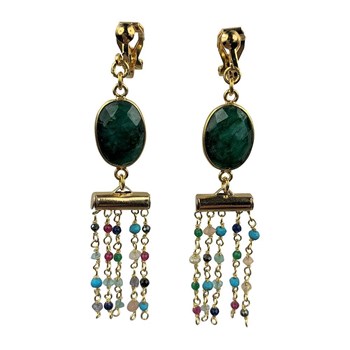 Boucles d'oreilles clips Matangi Mudra Doré