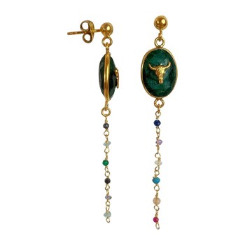 Boucles d'oreilles Prasarita Padottanasana Doré