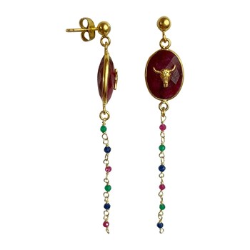 Boucles d'oreilles Mayurasana Doré