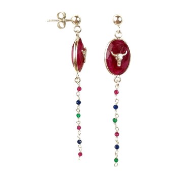 Boucles d'oreilles Mayurasana Argent