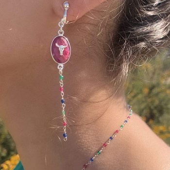 Boucles d'oreilles clips Mayurasana Argent