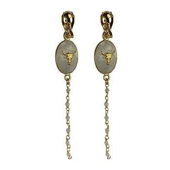 Boucles d'oreilles clips Hanumanasana Doré