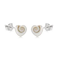 Puces d'oreille oeil de sainte lucie et argent forme coeur