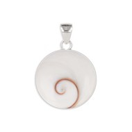 Pendentif Médaillon Oeil de Sainte Lucie sur Argent Massif