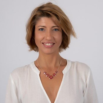 ADEN spiral coral flower necklace on rhodium-plated 925-thousandths silver chain