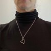 Pendentif coeur stylisé orné de mini perles argent massif - vue V2