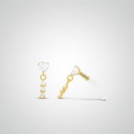 Piercing helix et tragus or jaune pendentif avec oxydes de zirconium