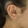 Boucles d'oreilles feuille philodendron monstera Plaqué OR 750 3 microns - vue V2