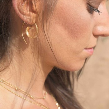 Créoles cires dorées