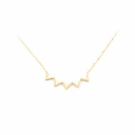 Collier argent étoile articulé sertie dore